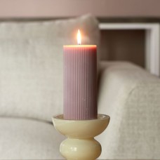 Pillar Candle Rib purple 7x15